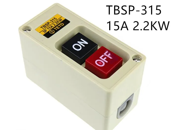 2.2Kw 15A Мощность вкл/выкл кнопочный переключатель TBSP 315 3 фазы для текстильного