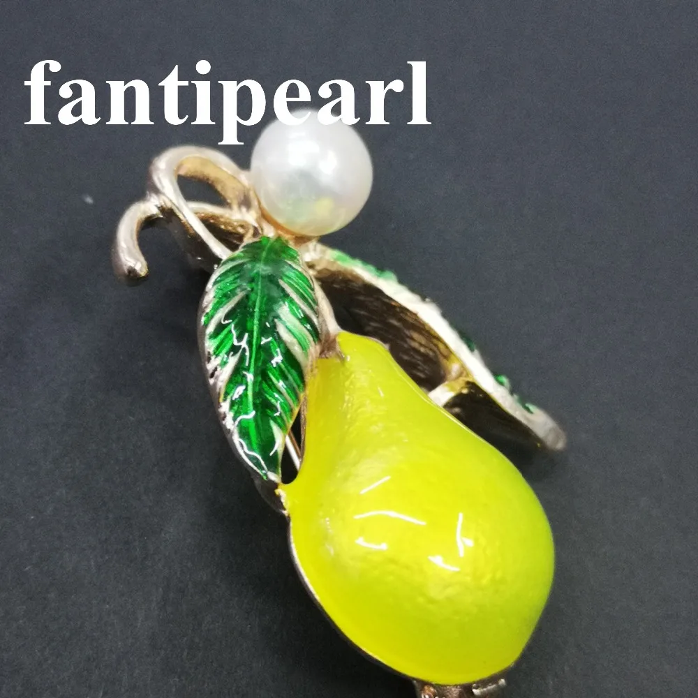 Cute pearl Brooches Rhinestone Enamel ginkgo Leaves Crystal Jewelry Men Women's Corsage Clips For Suit Scarf Dress Z060 | Украшения и