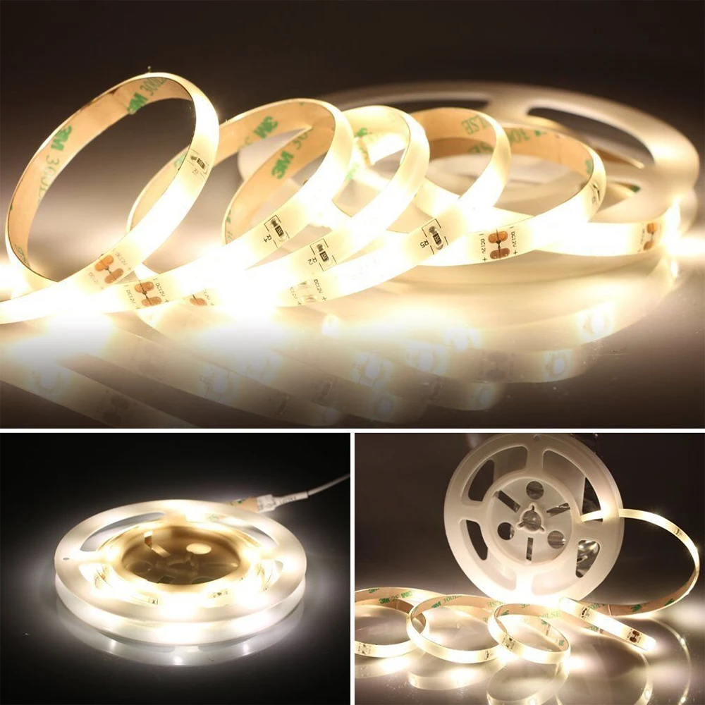 DONWEI 2 м 2835 SMD Светодиодная лента ИК датчик движения авто вкл/выкл гибкий струнный