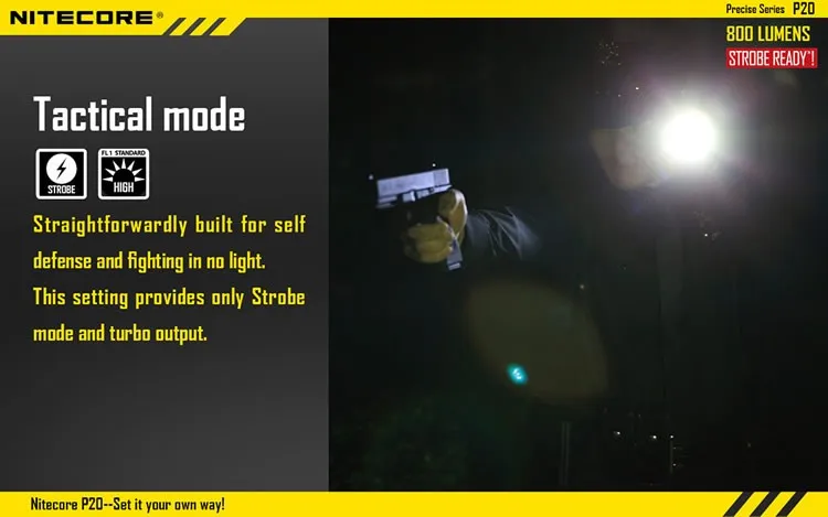 NITECORE P20 тактический светодиодный фонарик водонепроницаемый для кемпинга и охоты портативный+ NTH30B+ 2300 мАч 18650 батарея посылка
