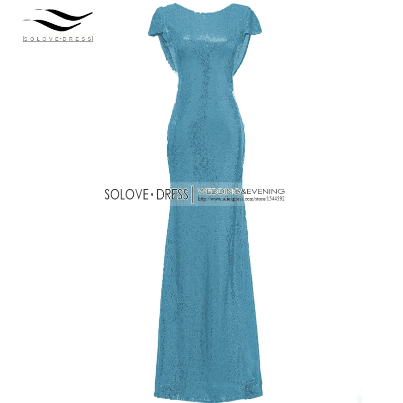 Solovedress, вечернее платье с рукавами-крылышками цвета шампанского и русалки,, Настоящее вечернее платье, vestido de festa longo SLD-E006