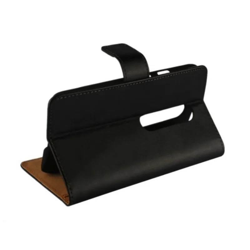 1PCS Fashion Black Genuine Leather Slot Stand Pouch Covers Case for Motorola Moto G 3rd Gen XT1552 ID Card Holder | Мобильные