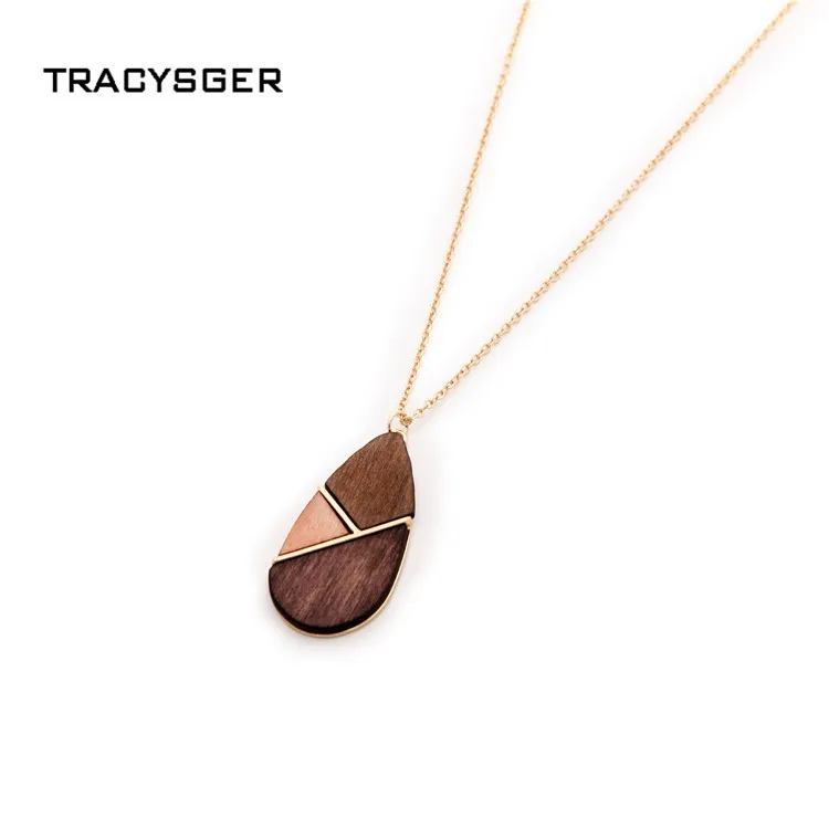 AL-N84259/TRACYSGER/Геометрические деревянные цветные подвески | Украшения и аксессуары