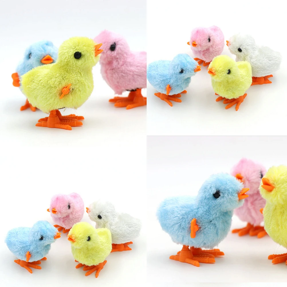 Wind Up Chick Toy Colored Chain Will Run On Clockwork Kawaii Jumping Chicken Children's Educational Toys | Игрушки и хобби