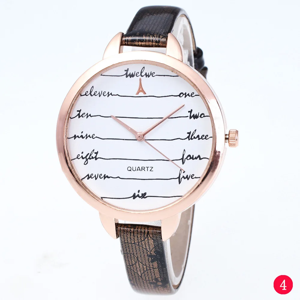 Женские часы с простым циферблатом бахромой студенческие цифровые кожаным