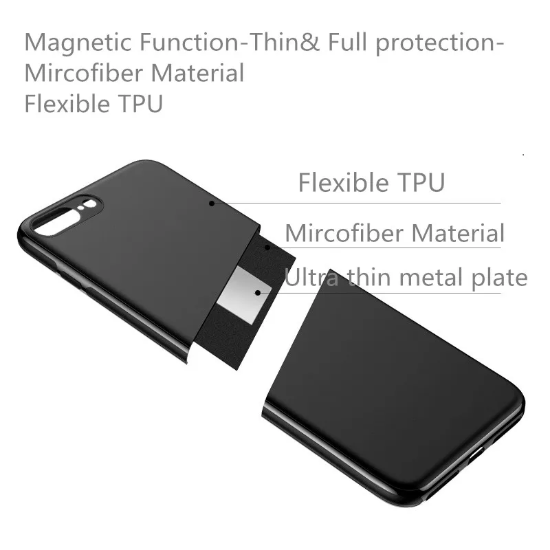 Магнитный чехол для iPhone 8 7 6 6s TPU силиконовый Fundas Автомобильная накладка держатель
