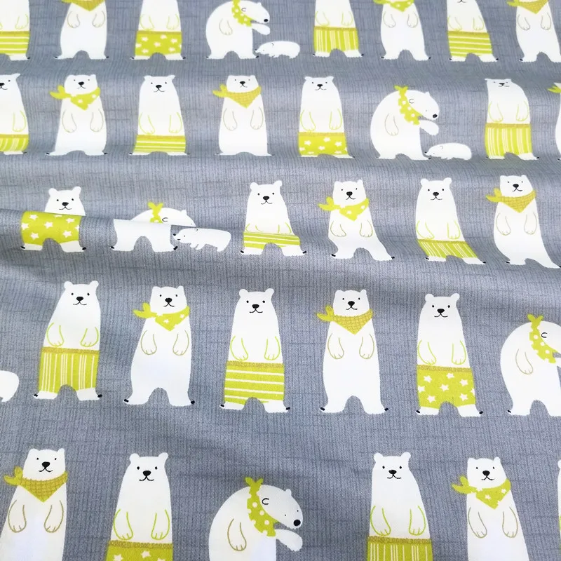 Хлопковая саржевая ткань с принтом детская одежда Лоскутная Ткань текстильная