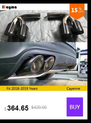 Квадратный Хвост Глушитель для выхлопной трубы для Porsche Cayenne New год Cayenne TURBO Нержавеющая сталь глушители 1 пара