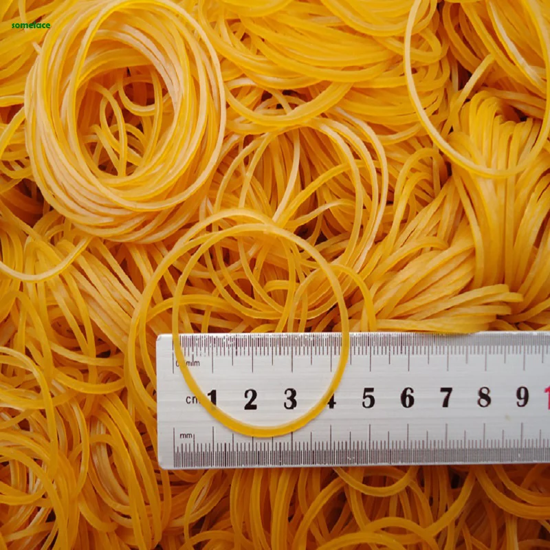 Yellow Elastic Rubber Bands Bank Paper Bills Money Stretchable Band Sturdy Elastics for Home Office | Дом и сад