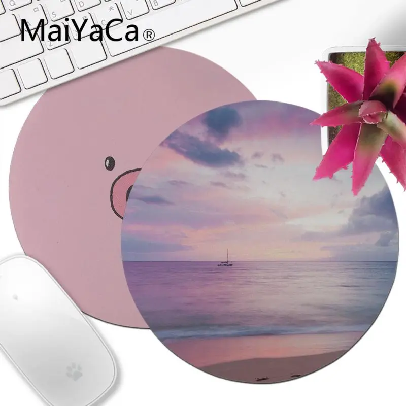 MaiYaCa розовый Серия Love Pig Beach Waterdrop высокоскоростной новый круглый коврик для мыши