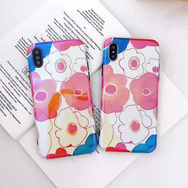 YHCSZ многоцветный цветок IMD Мягкий противоударный чехол для телефона iphone 6 6s 7 8 plus X |