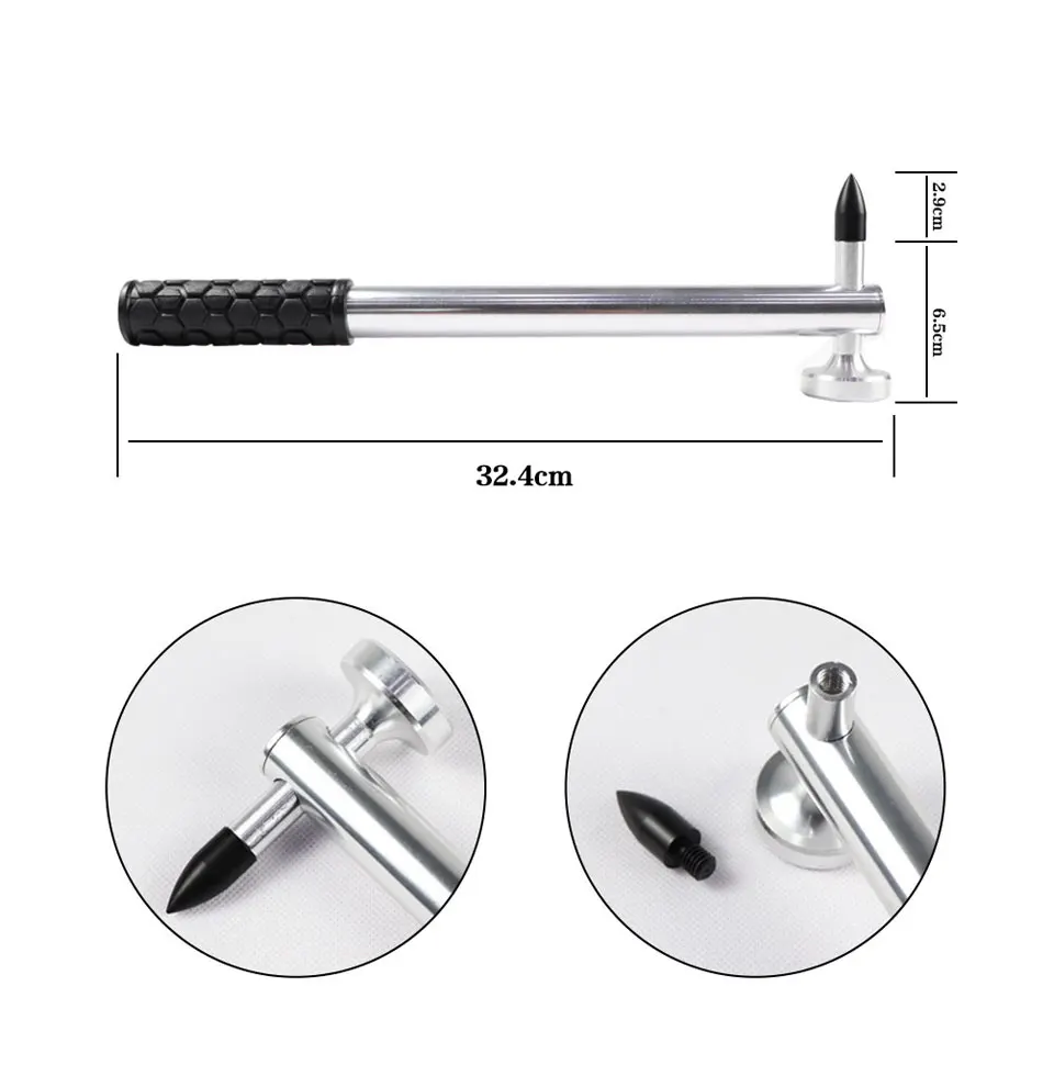 barato Carro Kit Removedor De Dentes Pé-de-cabra Corpo Do Carro Paintless Dent Repair Tool Haste Reparação Martelo Tap Down Caneta Paintless Dent Extrator