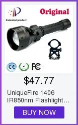 UniqueFire мощный ИК охотничий фонарик UF-1508 T75 850nm светодиодный масштабируемый объектив тактический фонарь с переключатель Rat Tail