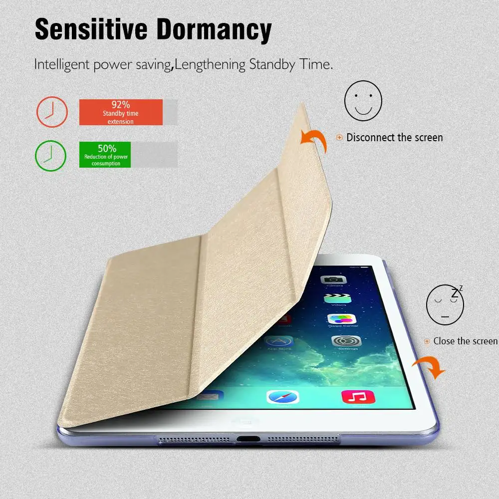 Кожаный чехол KISSCASE с откидной крышкой и подставкой для iPad Pro откидная матовая