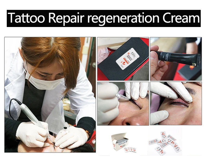 100 пакеты брови губы подводка для глаз Tattoo восстановления крем Cs лаборатории Мощность ремонт гель тату крем для ухода за кожей чернил для татуажа