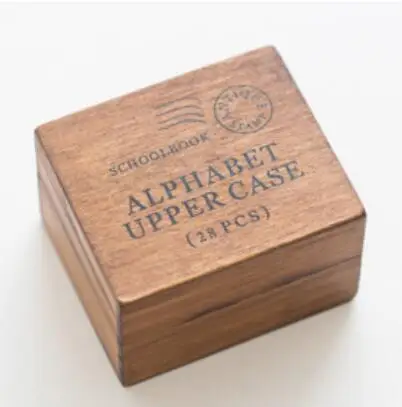 upper case 28 шт., винтажный нижний/верхний чехол, алфавит, штамп, сделай сам, деревянные и резиновые штампы для скрапбукинга, канцелярские товары, скрапбукинг, стандартный штамп - Цвет: upper case