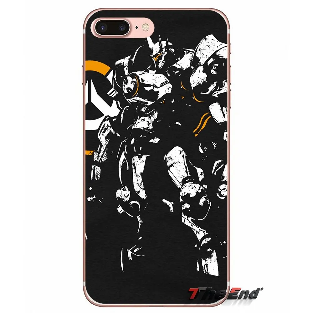 Силиконовый чехол для Samsung Galaxy S3 S4 S5 MINI S6 S7 edge S8 Plus Note 2 3 4 5 Grand Core Prime OVERWATCH Reinhardt с