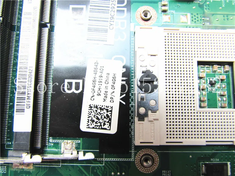 Материнская плата для ноутбука Dell Inspiron 1564 0F4G6H F4G6H CN DDR3 PGA989 HM55|Материнские платы