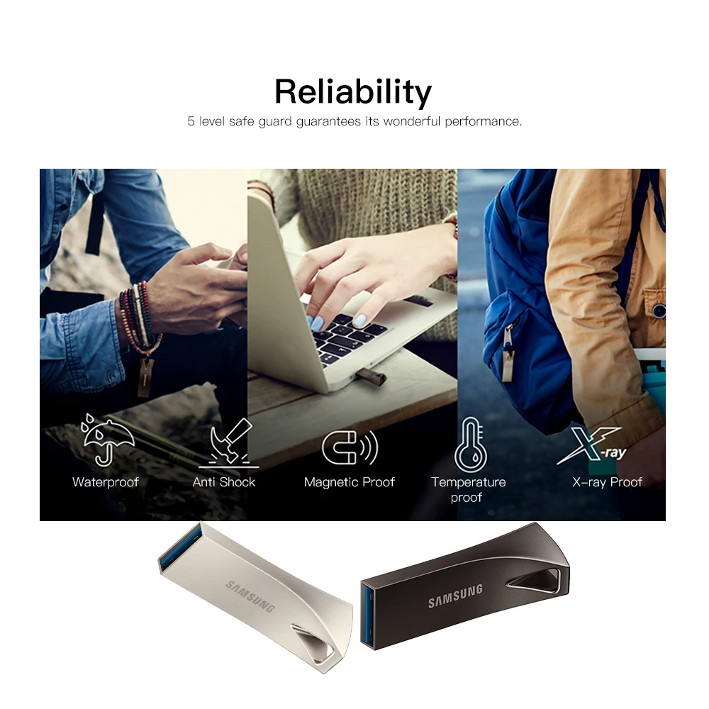 SAMSUNG USB флэш-накопитель 32G 64G 128G 256G USB 3,1 Металлический Мини-накопитель Флешка карта памяти устройство для хранения U диск для ПК