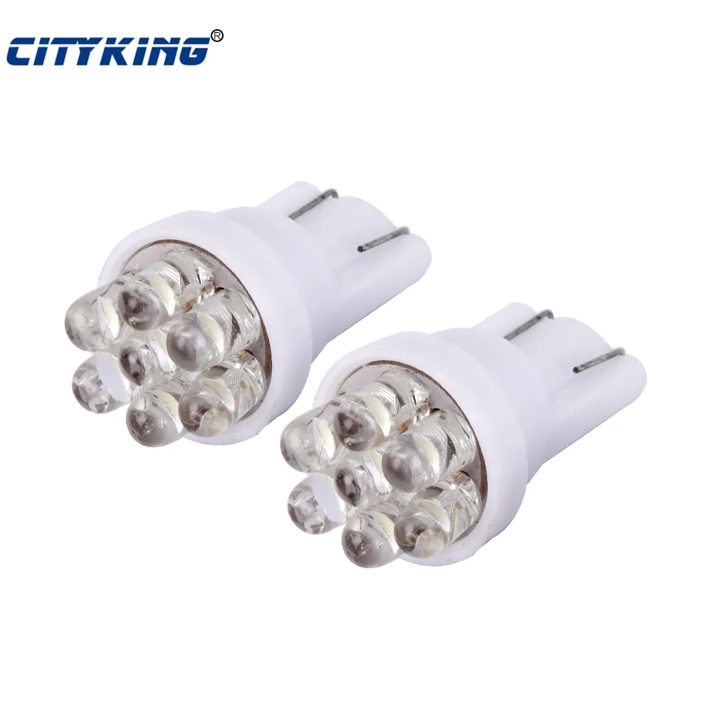

500pcs Led Car DC 12v T10 led 7 led Super White blue 194 168 w5w T10 Led Parking Bulb Auto Wedge Clearance Lamp Lampada Light