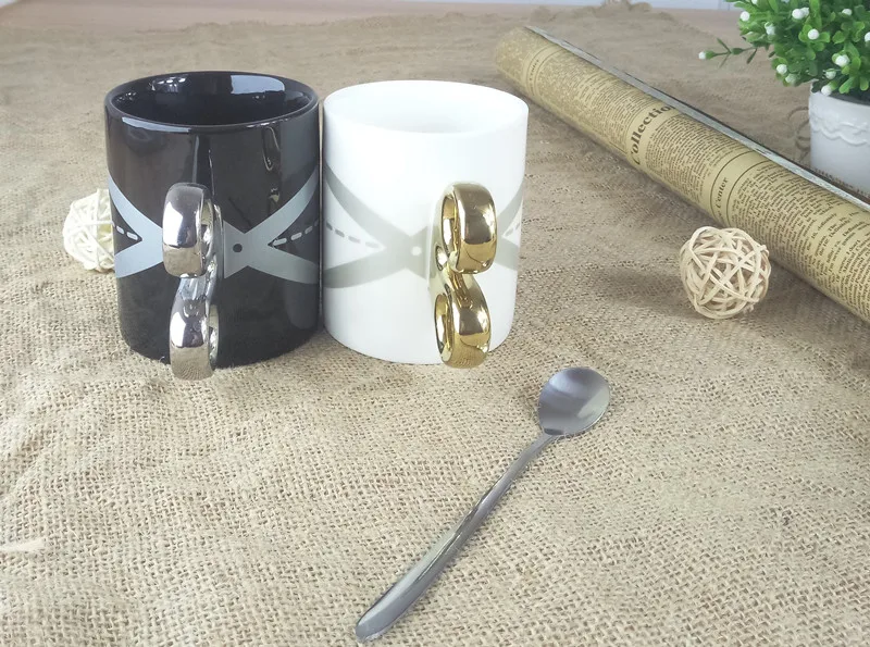 Новая кружка с ножницами и ручками, с надписями страсти, кофейная кружка, черно-белая чашка, подарок на день рождения, чашка, питьевая утварь, 6ZDZ258