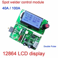100a 40a 12864 lcd display digital double pulse encoder spot welder welding machine transformer controller board time control