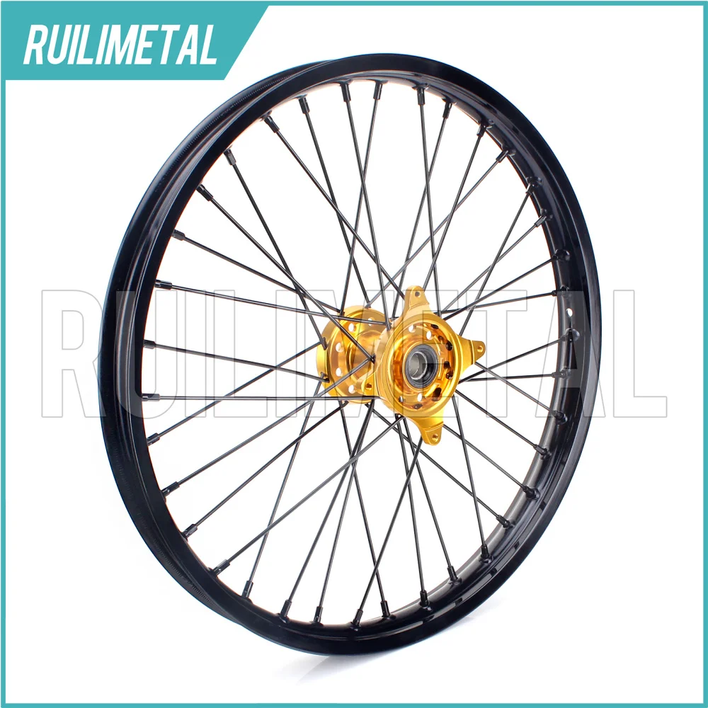 21 &quotSupermoto MX переднее полное колесо Золотая ступица обод для SUZUKI RMZ250 RMZ450 RMZ RM Z 250 450