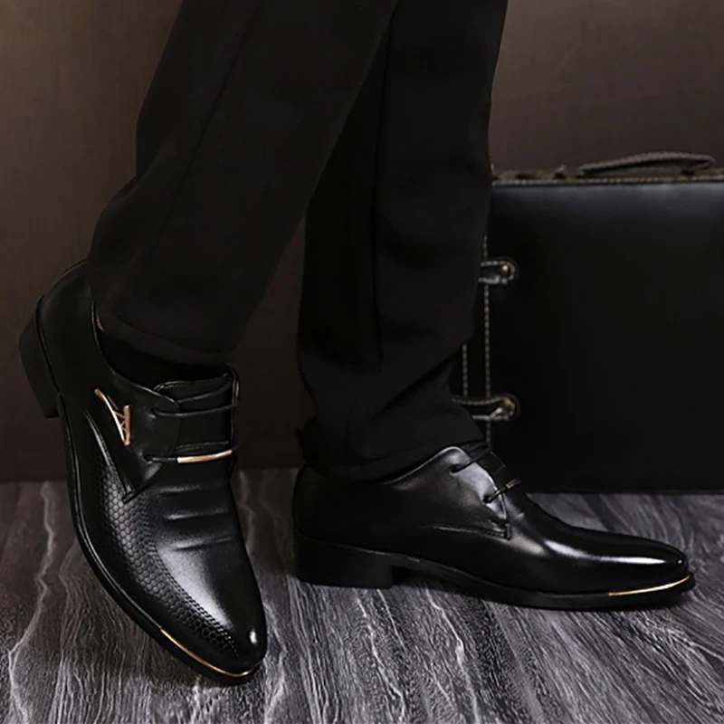 Men Dress Shoes EGE Brand High Quality Big Size Leather Flats New Arrival Lace-up Wedding for | Обувь