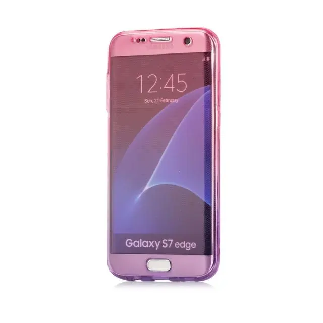 Чехол из ТПУ с градиентом на весь корпус для Samsung Galaxy A3 A5 A7 J3 J5 J7 2017 A8 2018 мягкий