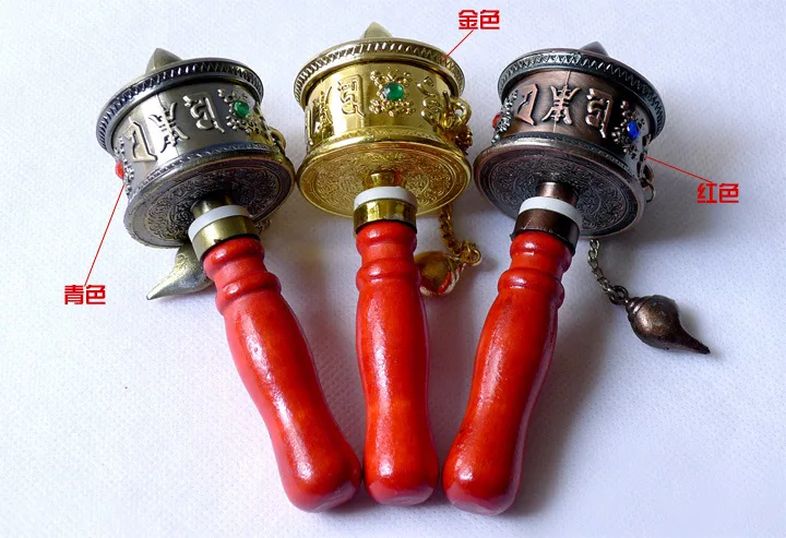 

Tibetan arts and crafts Hand rotatable design turn the wheel/medium/six words
