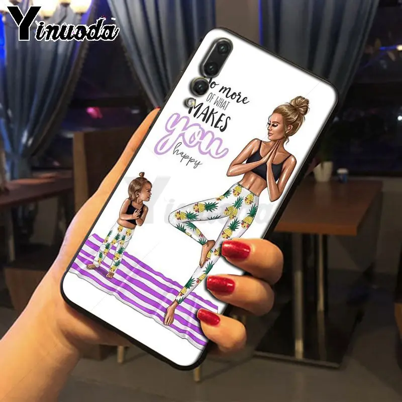 Yinuoda милые чехлы для телефонов мамы и маленькой девочки Huawei P20pro mate10lite p9 p10plus honor 8x 7A