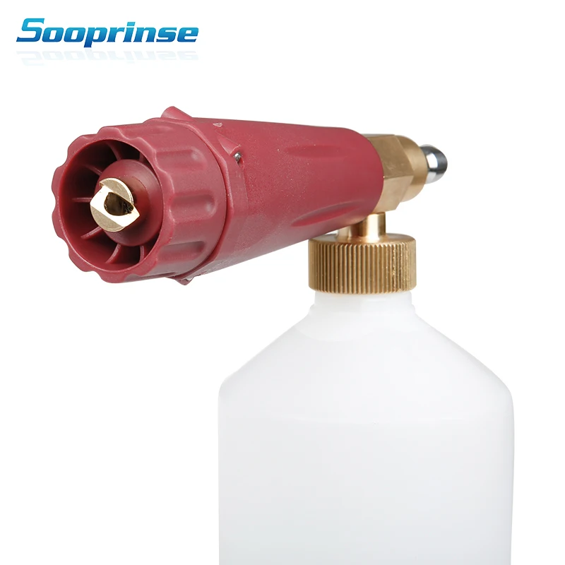 Sooprinse пенная насадка с 1/4 &quotбыстроразъемным генератором бутылка на 1 литр для