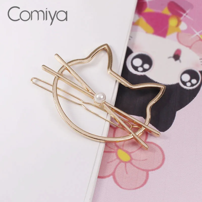 Comiya заколки Золото Цвет цинковый сплав ювелирные изделия Cat женские аксессуары