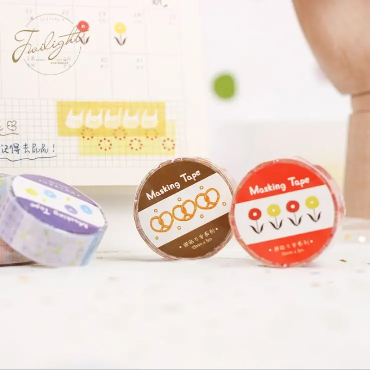 15 мм широкая бейка/лиса/цветы/сок коллаж лента для декорации Washi DIY планировщик