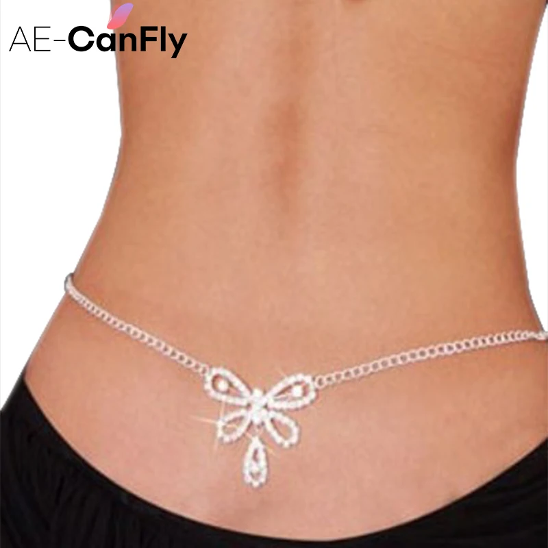 AE CANFLY Новый Европа и Америка Взрыв продает талии цепи Стразы в виде бабочек