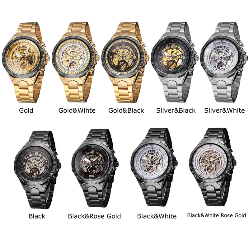 Классические мужские прозрачные часы в стиле стимпанк Montre Homme Ретро стиль