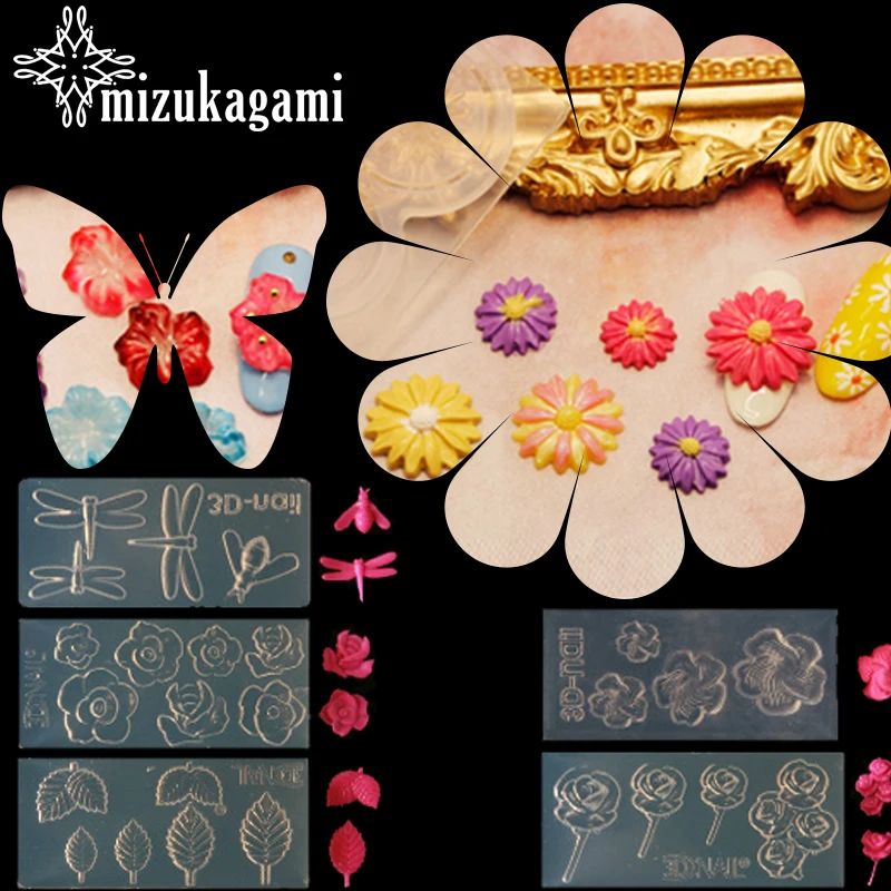 

1pcs UV Resin Jewelry Liquid Silicone Mold Flowers Leaves Dragonfly 3D Resin Mold For DIY Making Jewelry Nail Art Mould