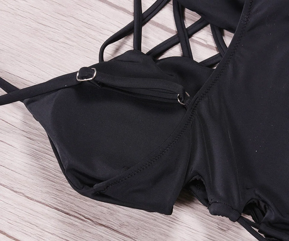 Женский купальник пуш-ап сексуальный цельный с открытой спиной монокини пляжная