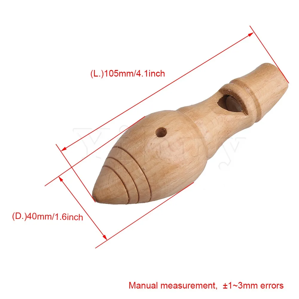 Yibuy 10 5x4 см свисток из цельного дерева длинный тип для детей музыкальная