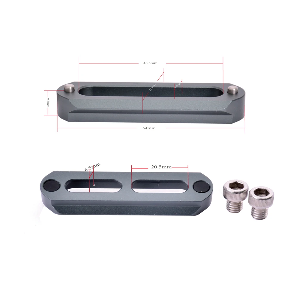Mini Anti-Off Quick Release NATO Rail (Thickness 9mm Length 64mm) for Handle Camera Cage-2600 | Cage