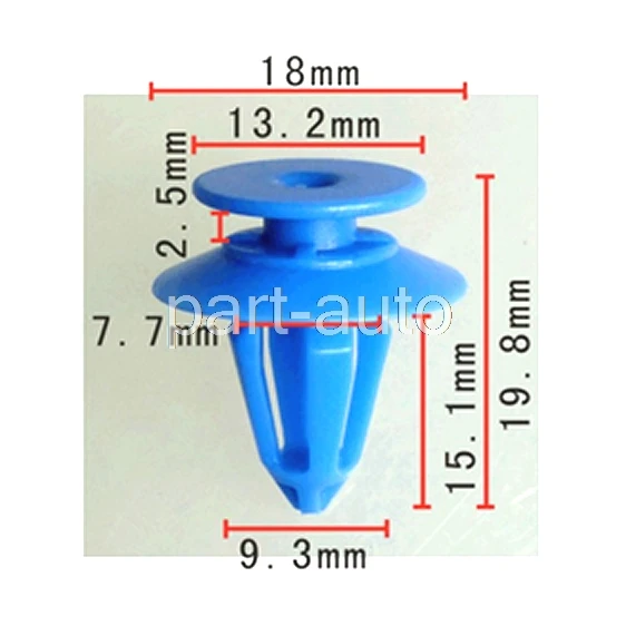 

500x OEM Nylon Fastener Rivet Retainer Clip Door Inner Panel (18x20x8.2mm) 7L5-853-994 for Volkswagen / Universal 7L5853994
