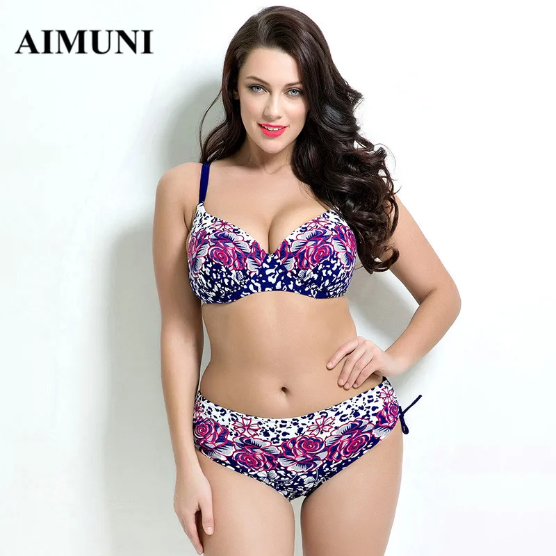 2017 plus size bikini set Bathing Suit Push up bikinis women Large Cup Bikini Women Swimwear Sexy Swimsuit |
