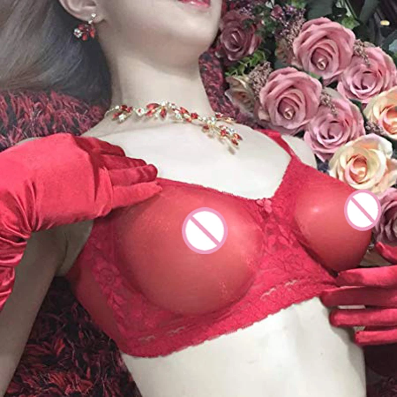 Sexy See Through mastectomy Bra Pocket for Silicone Breast forms Comfortable Ajusen Fake |