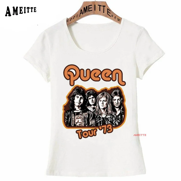 Z7601 Футболка Freddie Mercury The queen Band, Женская Хип-Хоп Ретро Рок хипстерская футболка, винтажные Женские повседневные топы, милые крутые футболки для девочек - Цвет: Z7601