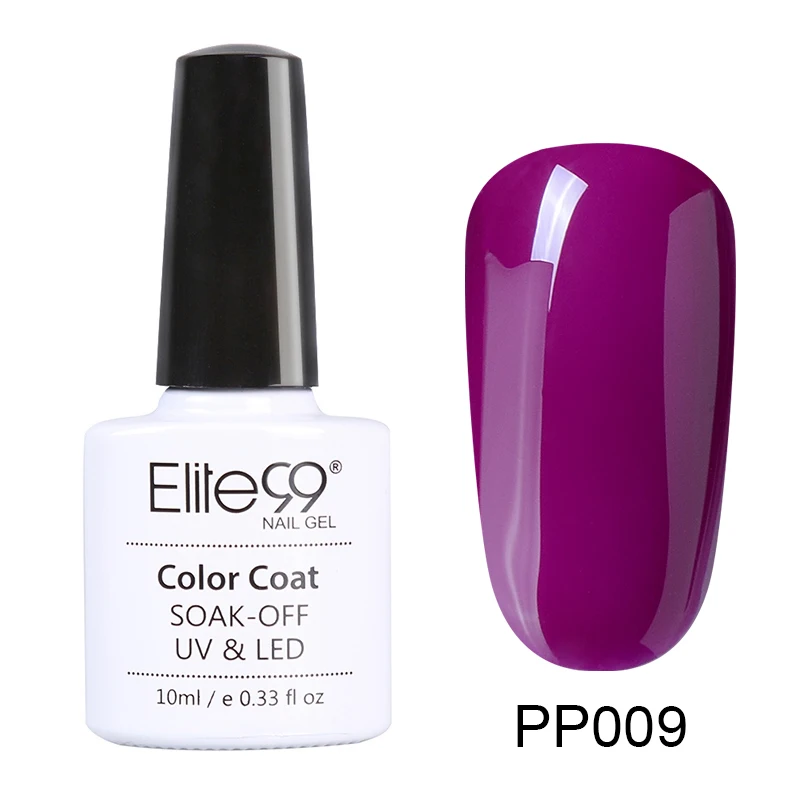 PP009 Elite99 фиолетовый цвет 10 мл Гель-лак замачиваемый УФ Гель-лак для ногтей для маникюра долговечный Гель-лак для ногтей - Цвет: PP009