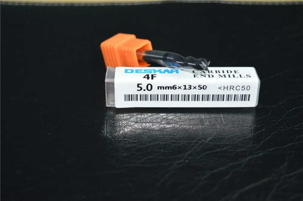 

FREE SHIPPING 5mm*6*13*50mm - 4 Flute Square Coated milling HRC50