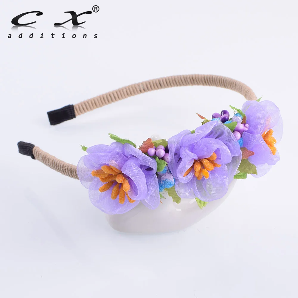 Кружевная лента для волос в стиле бохо с розами и ягодами женские аксессуары