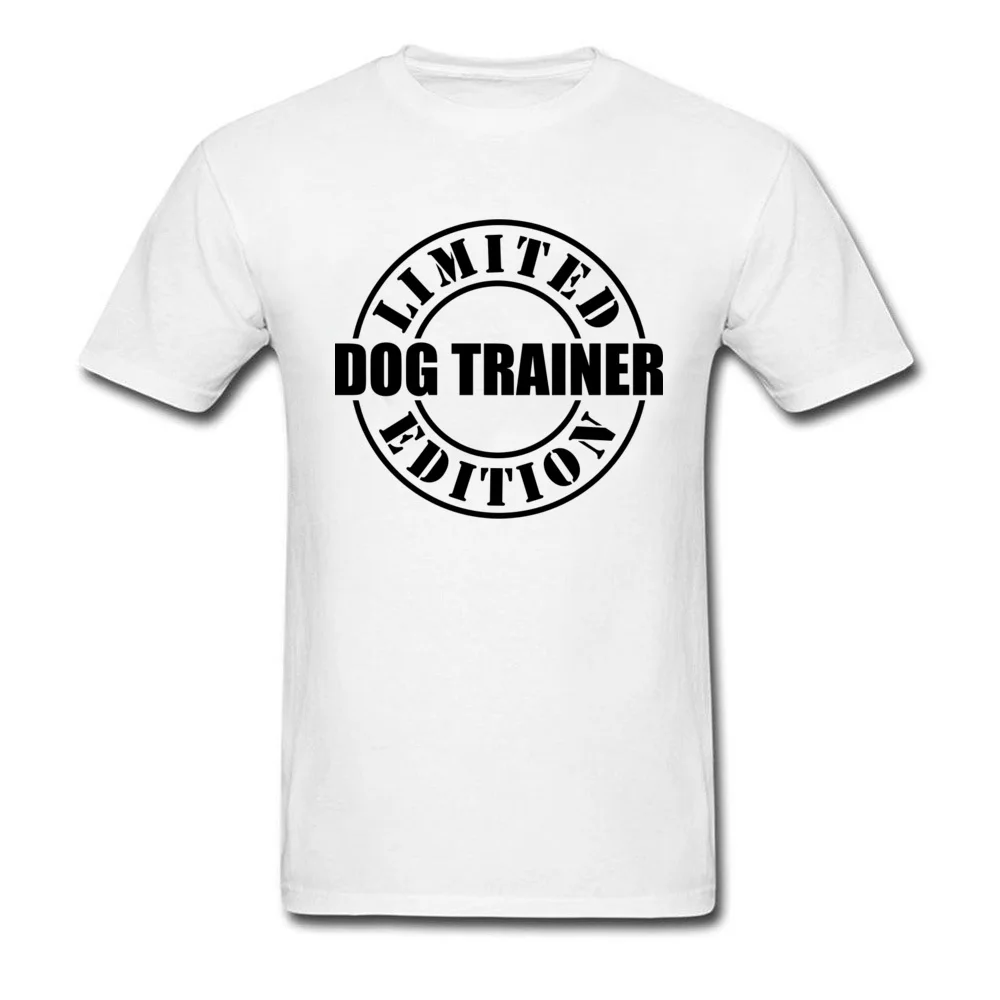 

Dog Trainer T-shirt Custom Men T Shirt Pet Logo Tshirt Summer Cotton Fabric Clothing Black White Casual Shirts Slim Fit