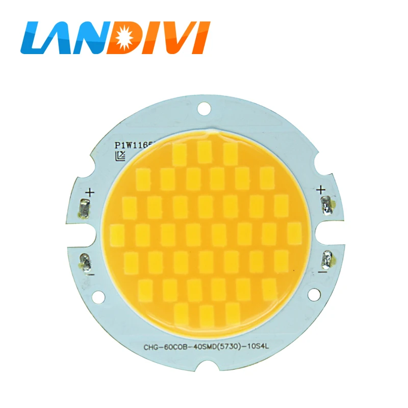 20 Вт вел чип излучатель 43 мм теплый белый холодный DC 30 35 В светодиодные лампы для