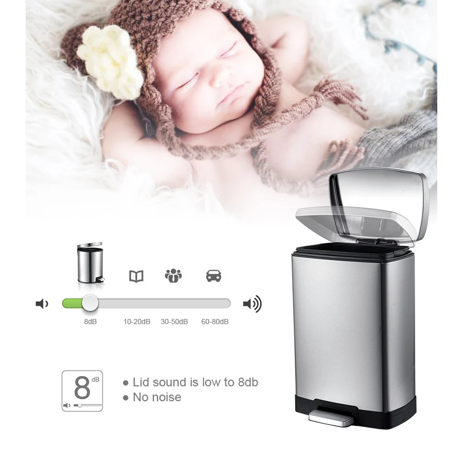 Mr. bin мусорный бак из нержавеющей стали педаль нажав свалку экологически